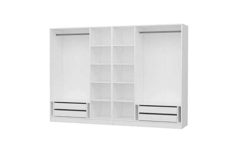 Fruitland Garderob 270 cm - Vit - Förvaring - Klädförvaring - Garderob & garderobssystem