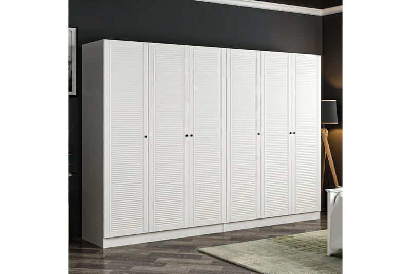 Fruitland Garderob 270 cm - Vit - Förvaring - Klädförvaring - Garderob & garderobssystem