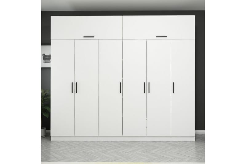 Fruitland Garderob 270 cm - Vit - Förvaring - Klädförvaring - Garderob & garderobssystem