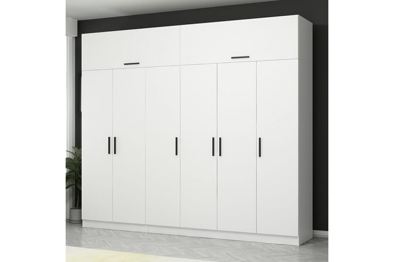 Fruitland Garderob 270 cm - Vit - Förvaring - Klädförvaring - Garderob & garderobssystem