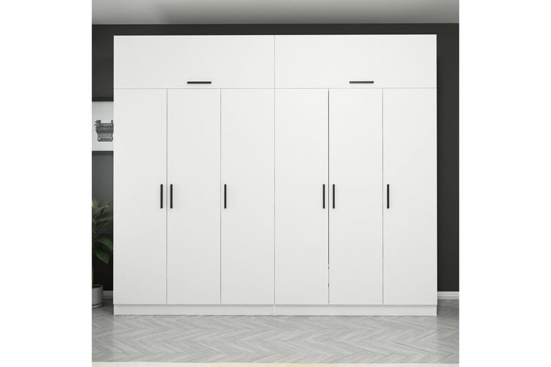 Fruitland Garderob 270 cm - Vit - Förvaring - Klädförvaring - Garderob & garderobssystem