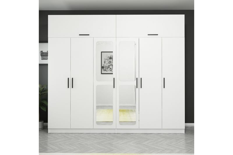 Fruitland Garderob 270 cm - Vit - Förvaring - Klädförvaring - Garderob & garderobssystem