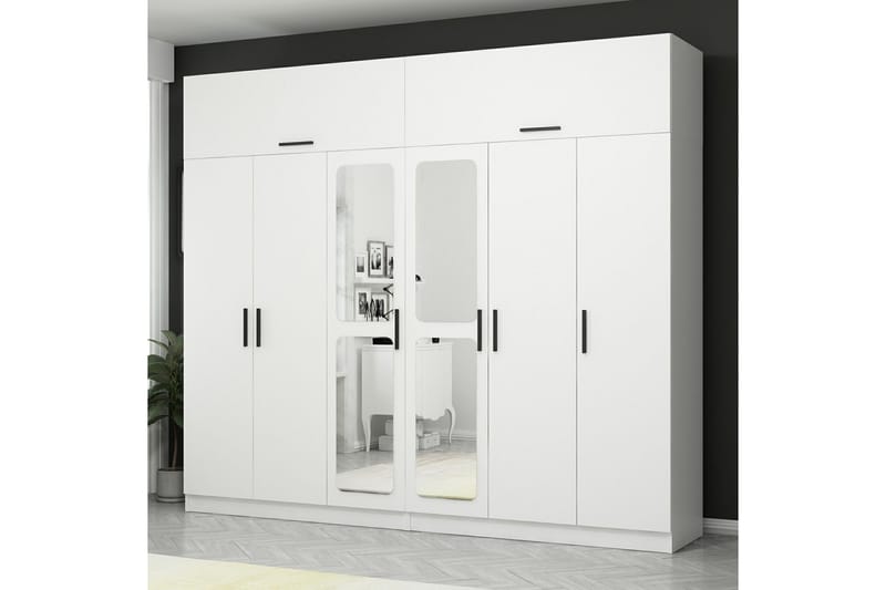 Fruitland Garderob 270 cm - Vit - Förvaring - Klädförvaring - Garderob & garderobssystem