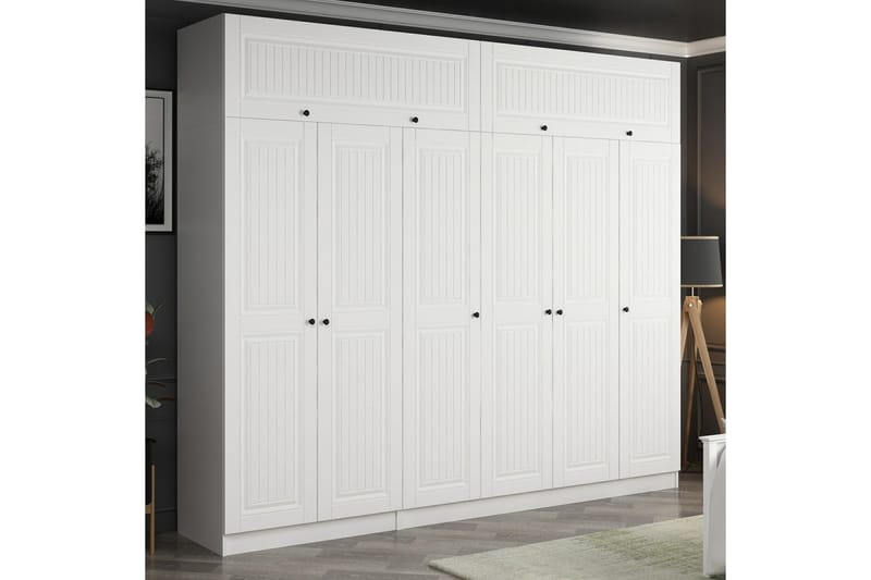 Fruitland Garderob 270 cm - Vit - Förvaring - Klädförvaring - Garderob & garderobssystem