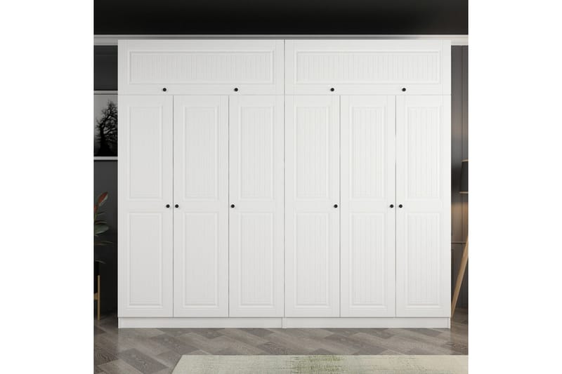 Fruitland Garderob 270 cm - Vit - Förvaring - Klädförvaring - Garderob & garderobssystem