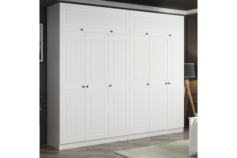 Fruitland Garderob 270 cm - Vit - Förvaring - Klädförvaring - Garderob & garderobssystem