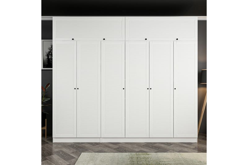 Fruitland Garderob 270 cm - Vit - Förvaring - Klädförvaring - Garderob & garderobssystem