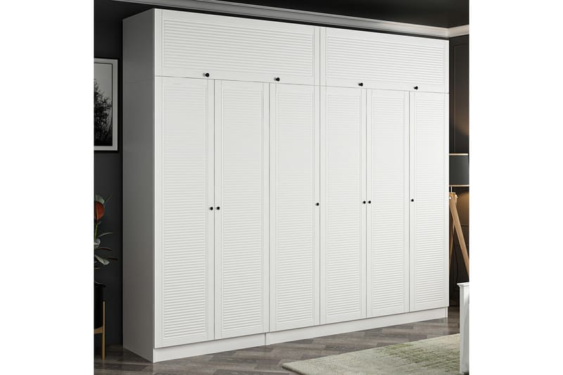 Fruitland Garderob 270 cm - Vit - Förvaring - Klädförvaring - Garderob & garderobssystem