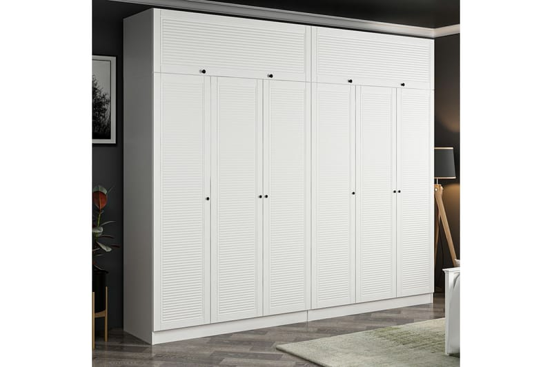Fruitland Garderob 270 cm - Vit - Förvaring - Klädförvaring - Garderob & garderobssystem