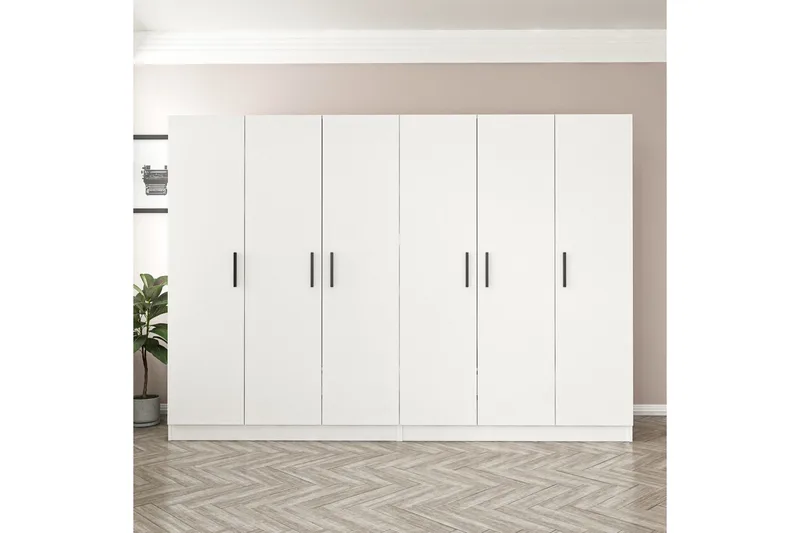 Fruitland Garderob 270 cm - Vit - Förvaring - Klädförvaring - Garderob & garderobssystem