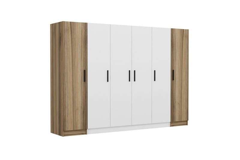 Fruitland Garderob 270 cm - Vit/Brun - Förvaring - Klädförvaring - Garderob & garderobssystem