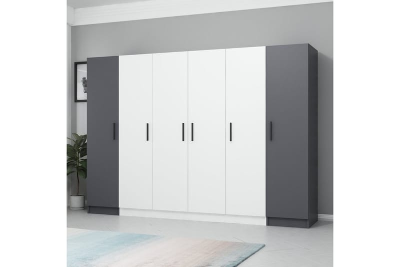 Fruitland Garderob 270 cm - Vit/Grå - Förvaring - Klädförvaring - Garderob & garderobssystem
