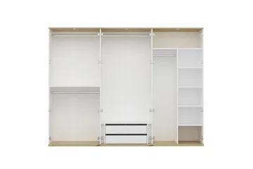 Fruitland Garderob 270x206 cm - Vit - Förvaring - Klädförvaring - Garderob & garderobssystem
