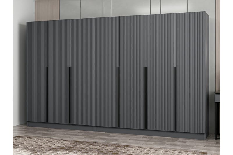 Fruitland Garderob 315 cm - Antracit - Förvaring - Klädförvaring - Garderob & garderobssystem