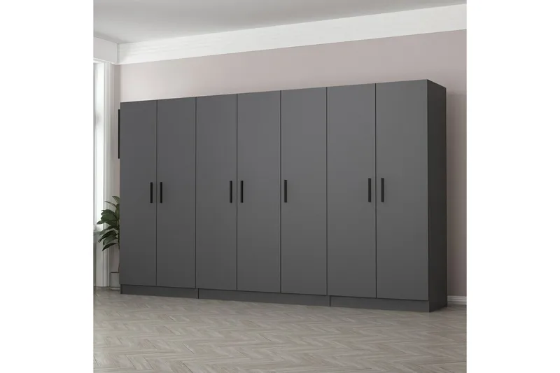 Fruitland Garderob 315 cm - Antracit - Förvaring - Klädförvaring - Garderob & garderobssystem