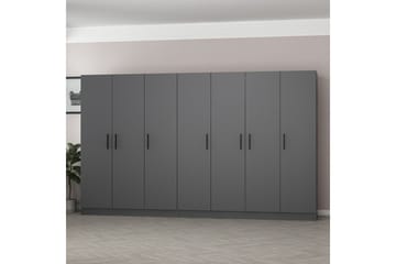 Fruitland Garderob 315 cm - Antracit - Förvaring - Klädförvaring - Garderob & garderobssystem