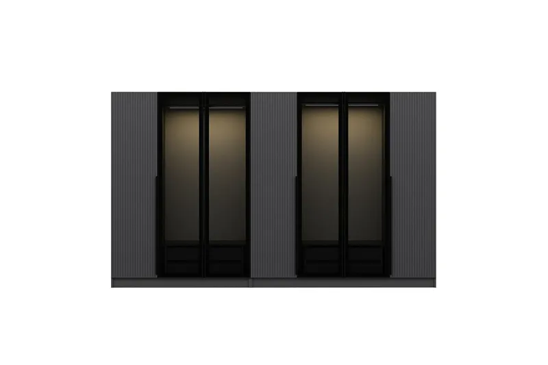 Fruitland Garderob 315 cm - Antracit - Förvaring - Klädförvaring - Garderob & garderobssystem