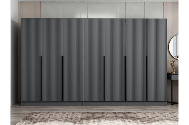 Fruitland Garderob 315 cm - Antracit - Förvaring - Klädförvaring - Garderob & garderobssystem