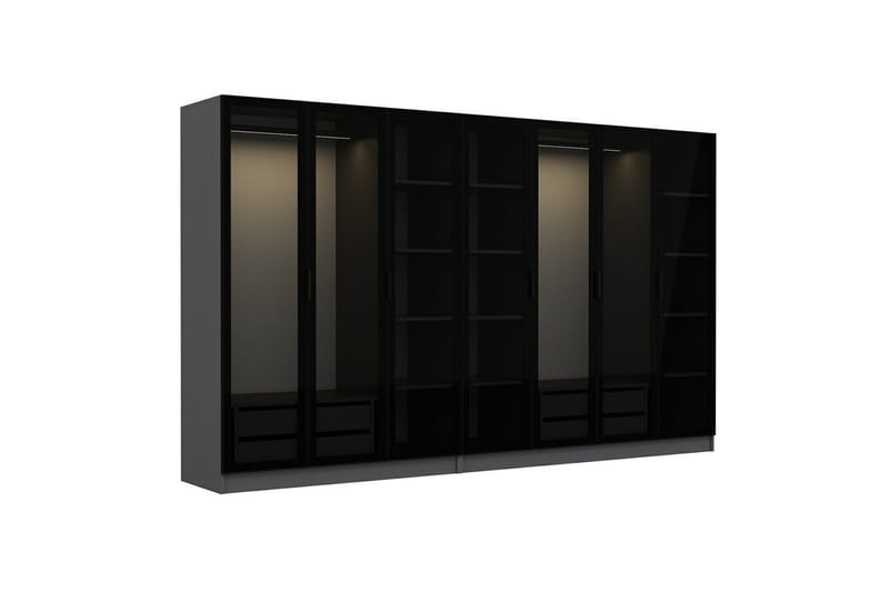 Fruitland Garderob 315 cm - Antracit - Förvaring - Klädförvaring - Garderob & garderobssystem