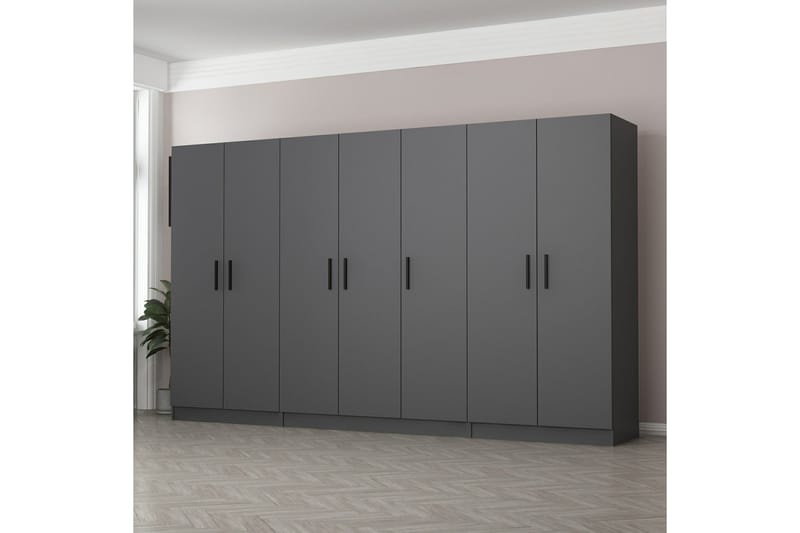 Fruitland Garderob 315 cm - Antracit - Förvaring - Klädförvaring - Garderob & garderobssystem