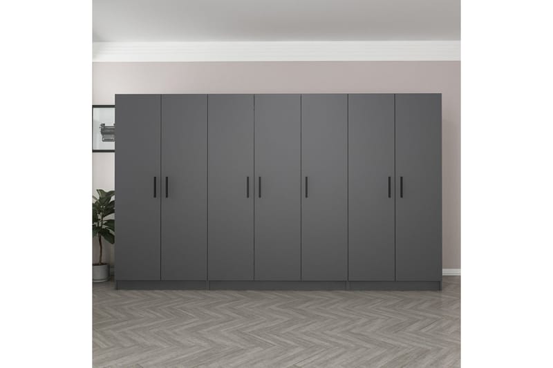 Fruitland Garderob 315 cm - Antracit - Förvaring - Klädförvaring - Garderob & garderobssystem