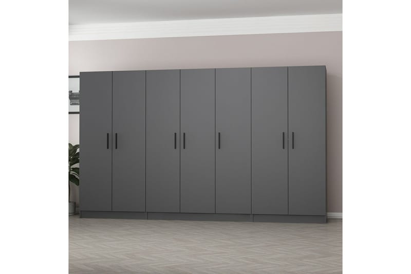 Fruitland Garderob 315 cm - Antracit - Förvaring - Klädförvaring - Garderob & garderobssystem