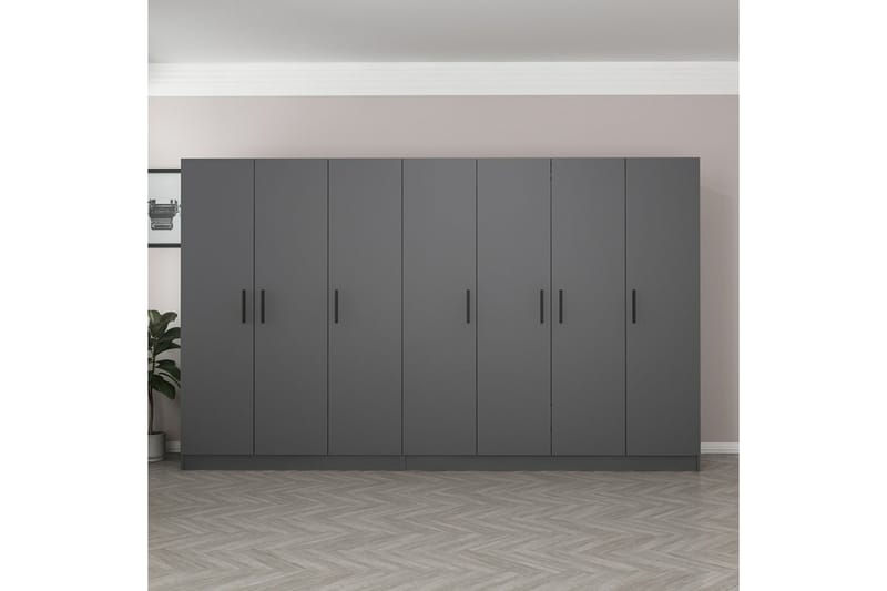 Fruitland Garderob 315 cm - Antracit - Förvaring - Klädförvaring - Garderob & garderobssystem
