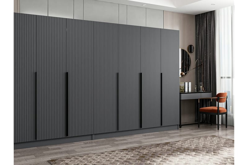 Fruitland Garderob 315 cm - Antracit - Förvaring - Klädförvaring - Garderob & garderobssystem