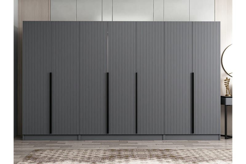 Fruitland Garderob 315 cm - Antracit - Förvaring - Klädförvaring - Garderob & garderobssystem