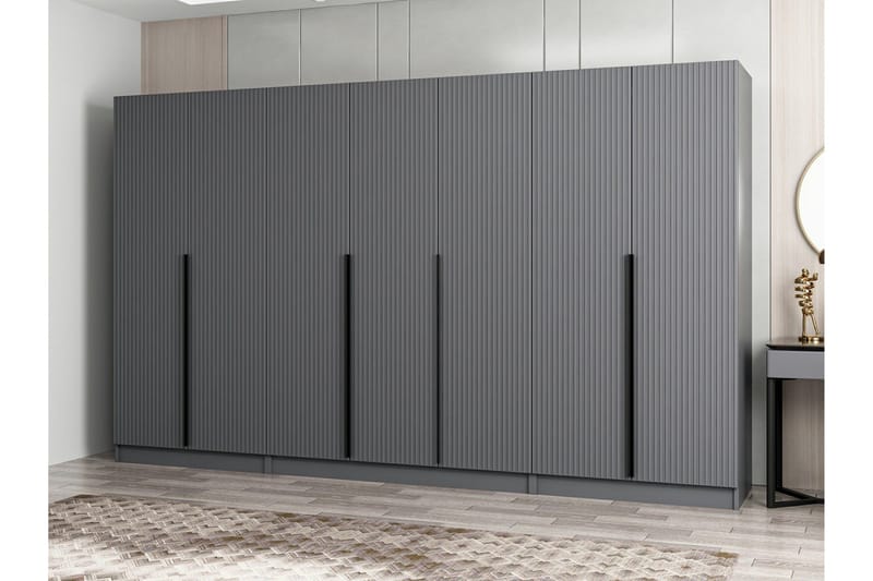 Fruitland Garderob 315 cm - Antracit - Förvaring - Klädförvaring - Garderob & garderobssystem