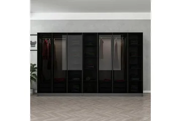 Fruitland Garderob 315 cm - Antracit - Förvaring - Klädförvaring - Garderob & garderobssystem