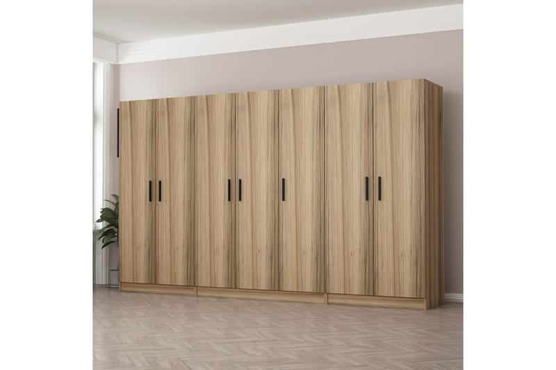 Fruitland Garderob 315 cm - Ek - Förvaring - Klädförvaring - Garderob & garderobssystem