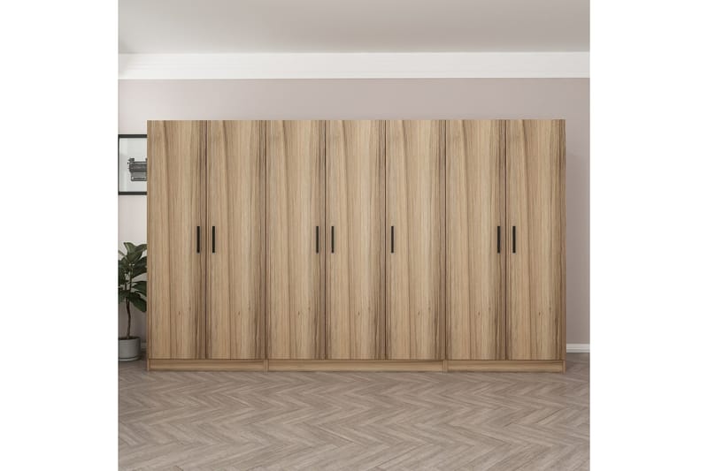 Fruitland Garderob 315 cm - Ek - Förvaring - Klädförvaring - Garderob & garderobssystem