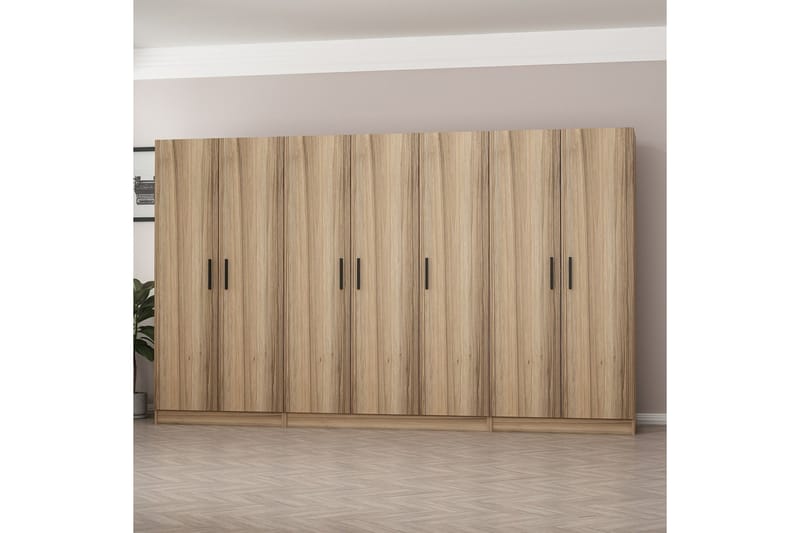 Fruitland Garderob 315 cm - Ek - Förvaring - Klädförvaring - Garderob & garderobssystem