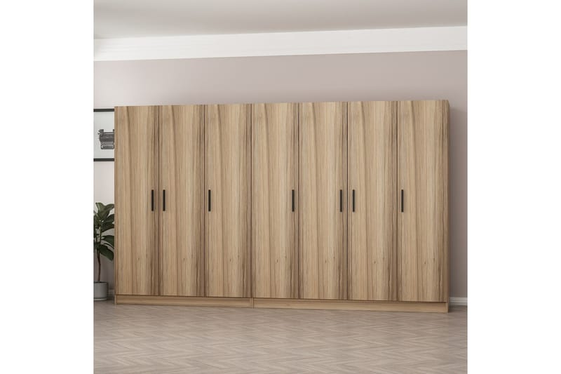 Fruitland Garderob 315 cm - Ek - Förvaring - Klädförvaring - Garderob & garderobssystem