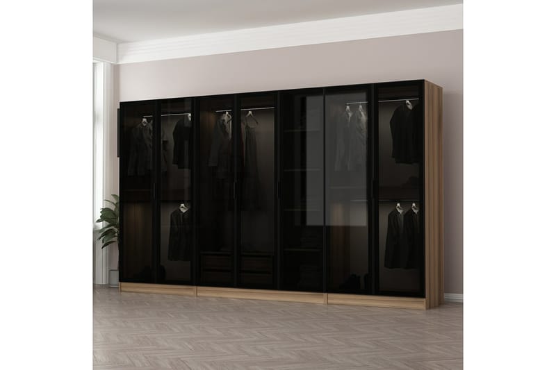 Fruitland Garderob 315 cm - Ek - Förvaring - Klädförvaring - Garderob & garderobssystem