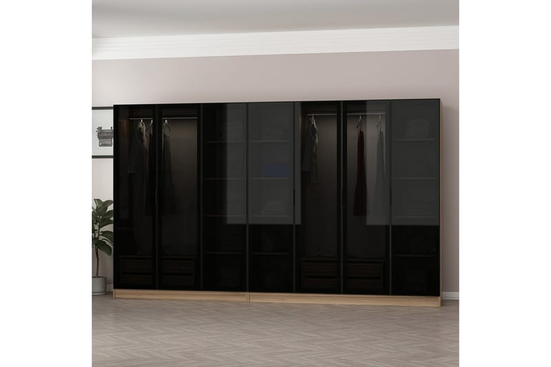 Fruitland Garderob 315 cm - Ek - Förvaring - Klädförvaring - Garderob & garderobssystem