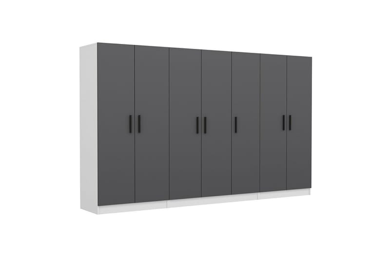 Fruitland Garderob 315 cm - Grå/Vit - Förvaring - Klädförvaring - Garderob & garderobssystem