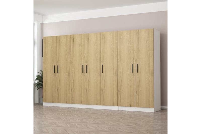 Fruitland Garderob 315 cm - Valnöt - Förvaring - Klädförvaring - Garderob & garderobssystem