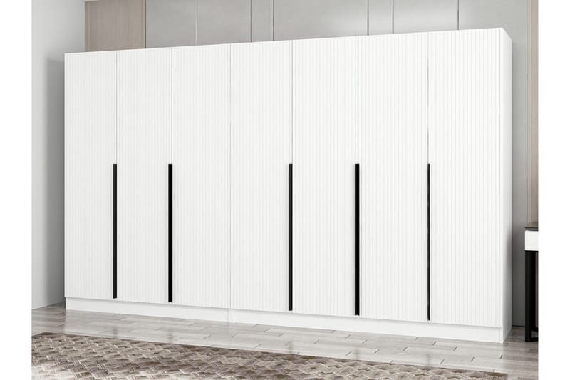 Fruitland Garderob 315 cm - Vit - Förvaring - Klädförvaring - Garderob & garderobssystem