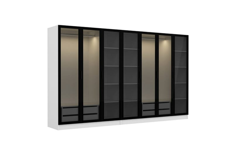 Fruitland Garderob 315 cm - Vit - Förvaring - Klädförvaring - Garderob & garderobssystem