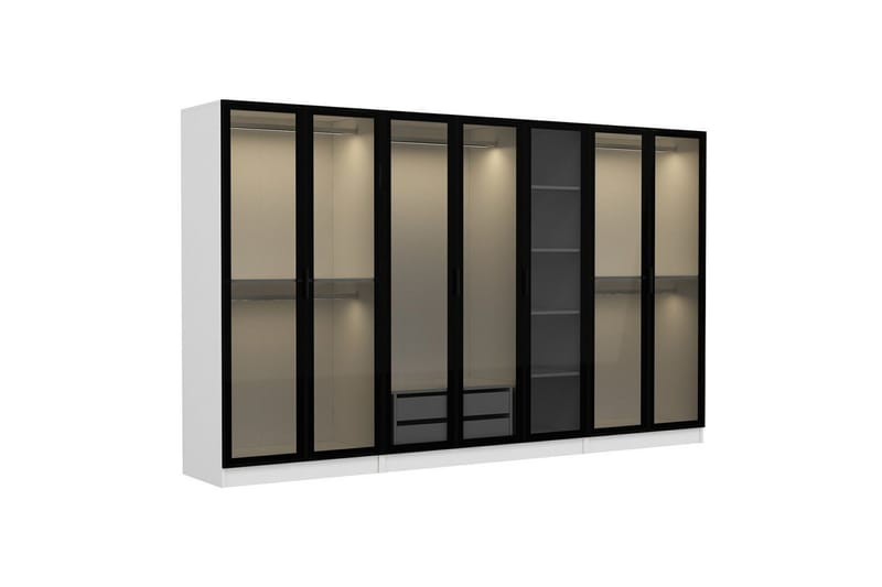 Fruitland Garderob 315 cm - Vit - Förvaring - Klädförvaring - Garderob & garderobssystem