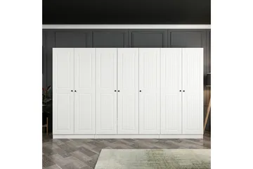 Fruitland Garderob 315 cm - Vit - Förvaring - Klädförvaring - Garderob & garderobssystem