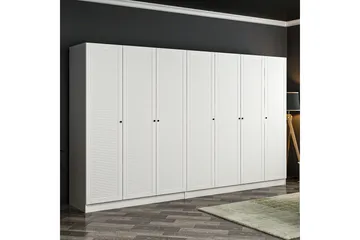 Fruitland Garderob 315 cm - Vit - Förvaring - Klädförvaring - Garderob & garderobssystem