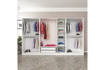 Fruitland Garderob 315 cm - Vit - Förvaring - Klädförvaring - Garderob & garderobssystem