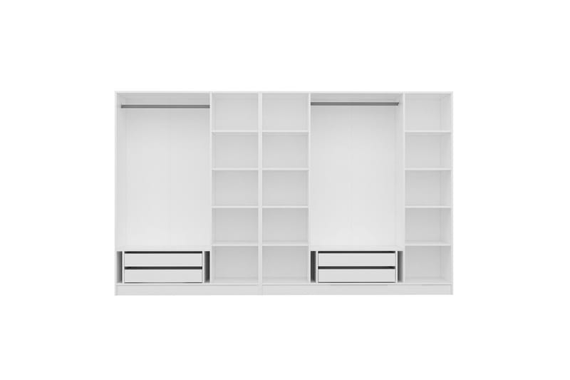 Fruitland Garderob 315 cm - Vit - Förvaring - Klädförvaring - Garderob & garderobssystem