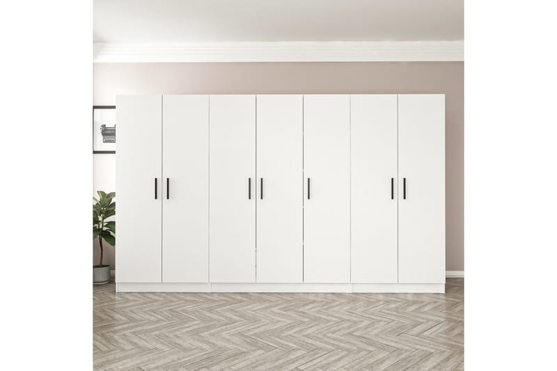Fruitland Garderob 315 cm - Vit - Förvaring - Klädförvaring - Garderob & garderobssystem