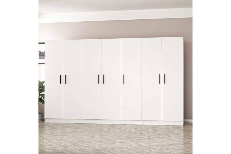 Fruitland Garderob 315 cm - Vit - Förvaring - Klädförvaring - Garderob & garderobssystem