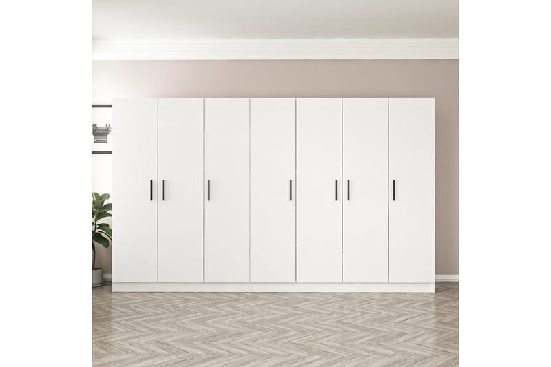 Fruitland Garderob 315 cm - Vit - Förvaring - Klädförvaring - Garderob & garderobssystem