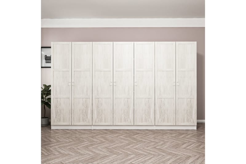 Fruitland Garderob 315 cm - Vit - Förvaring - Klädförvaring - Garderob & garderobssystem